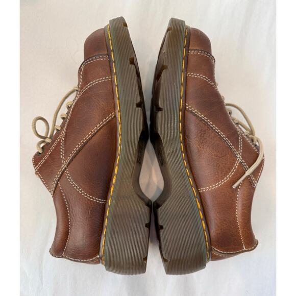 Dr. Martens RARE Daisy Floral Vintage Platform Oxfords Brown Leather Women’s 10 - Picture 6 of 13